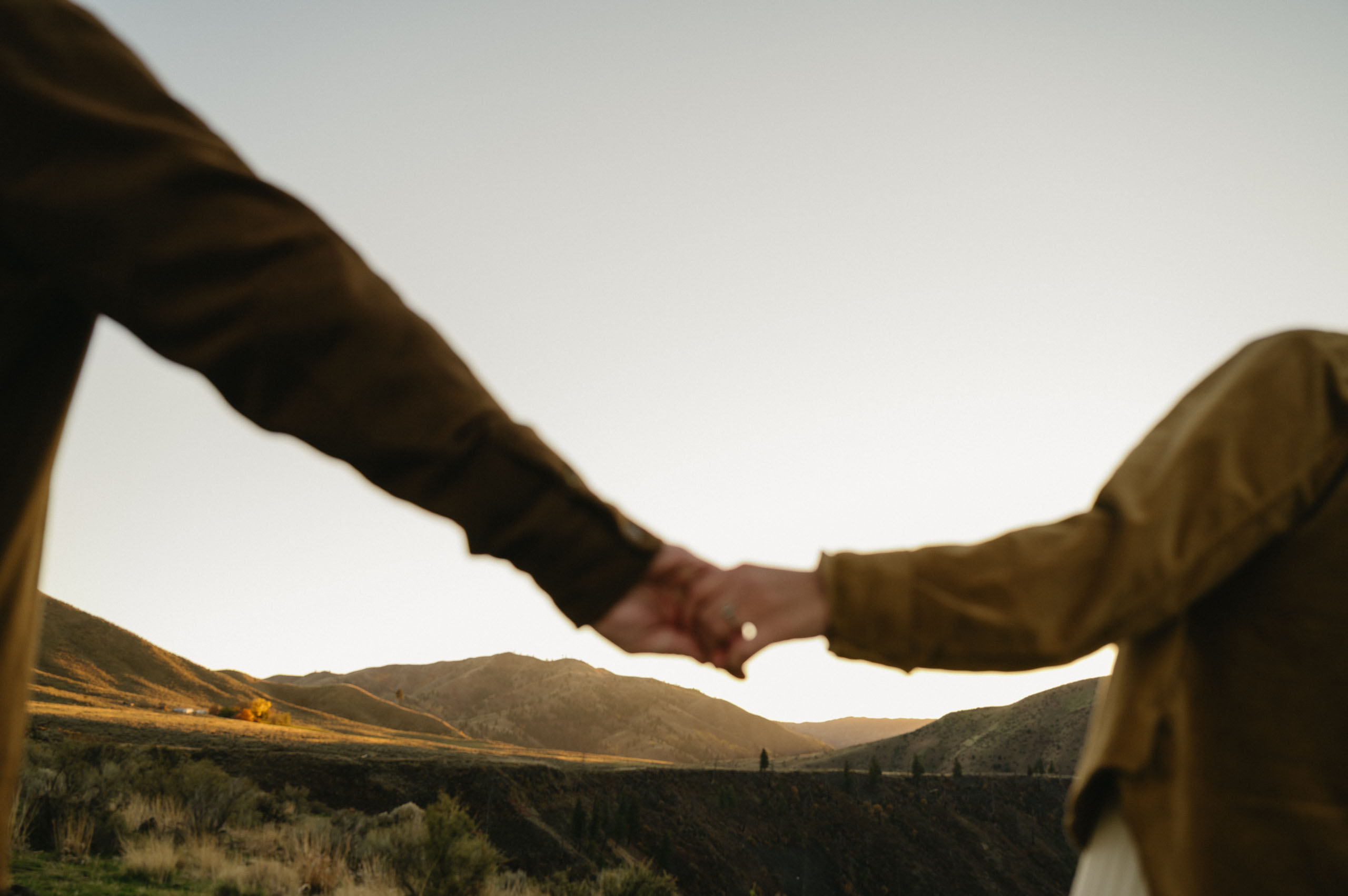 Aidan and Hannah holding hands
